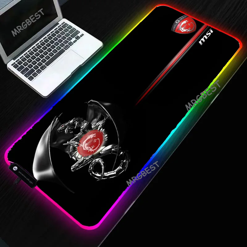 MRGBEST RGB коврик для мыши высокого качества MSI Dragon Logo HD игровая с принтом Бесплатная