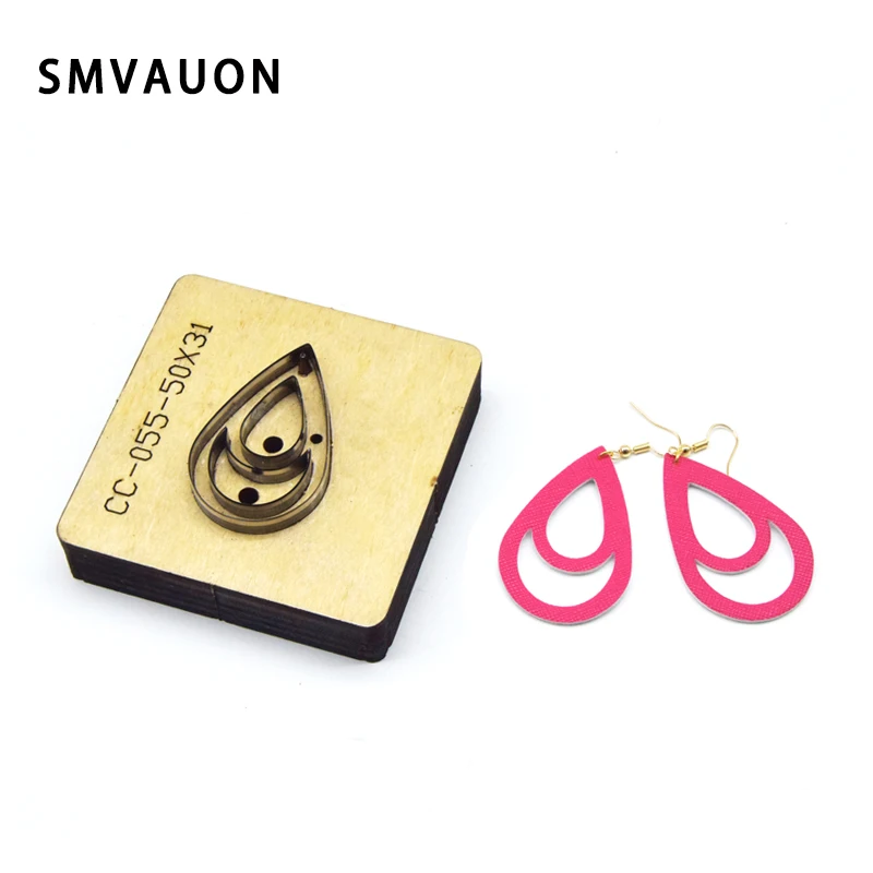 

New Metal Cutting Dies Teardrop Earrings Cutting Mold Wood Dies For Leather Blade Rule Cutter For Crafts Leather Punch