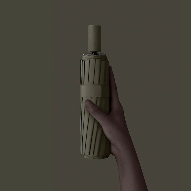 Большой вращающийся зонт светоотражающий зонтик складной в деловом стиле для