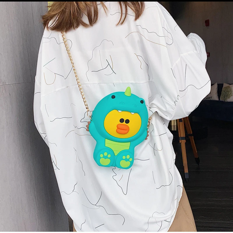 Модная женская мягкая силиконовая сумка милая мультяшная мессенджер