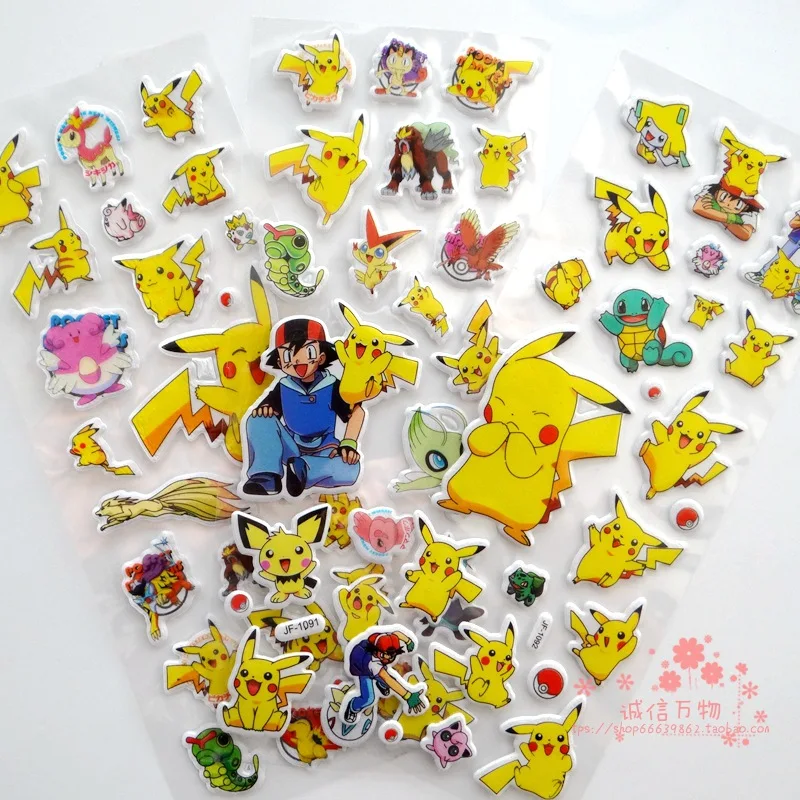Стикеры классических игрушек Pokemon Детские из мультфильма эльф Пикачу | Игрушки и