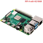 Новый Raspberry Pi 4 Модель B 4G комплект с адаптером питания 5 В 3 А акриловый чехол охлаждающий вентилятор HMDI кабель теплоотвод 1632 ГБ SD карта опционально