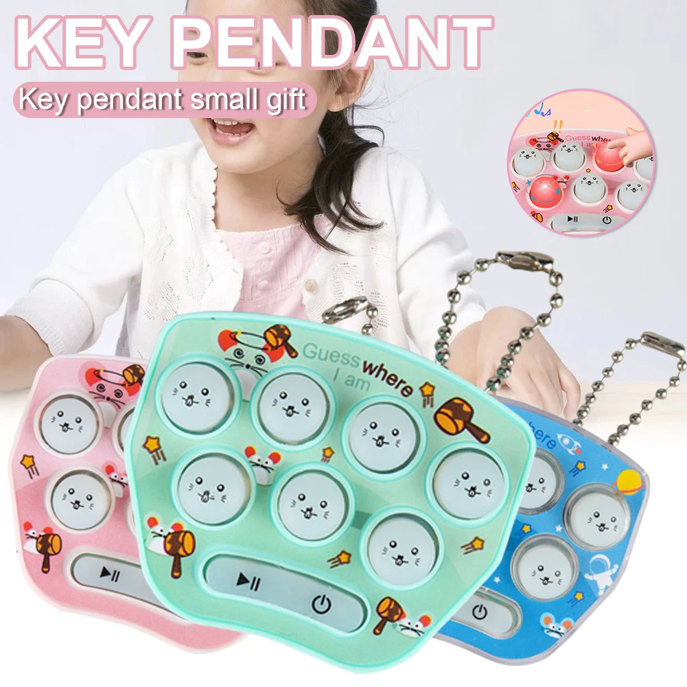 Мини-фиджет-игрушка Whack A родинка брелок Электронная портативная игра со
