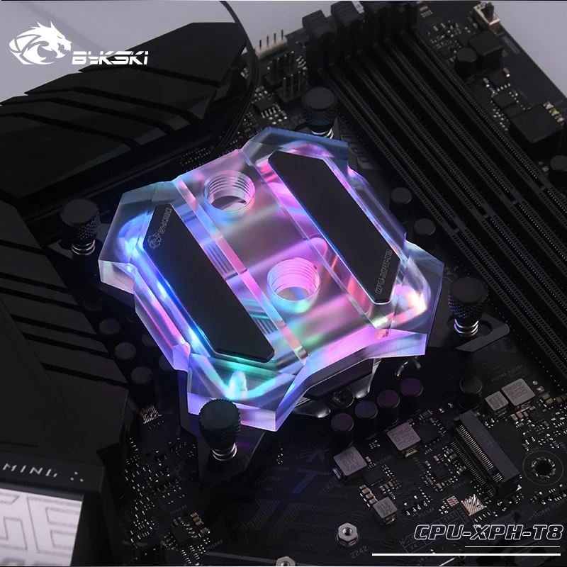 Bykski CPU XPH T8 блок водяного охлаждения процессора для Intel Lga115x/2011/2066 RGB/RBW