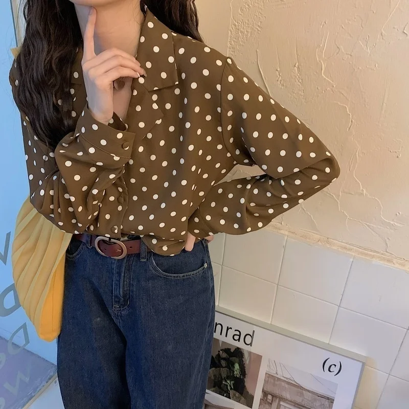 

Осенний Свободный Повседневный чехол в горошек