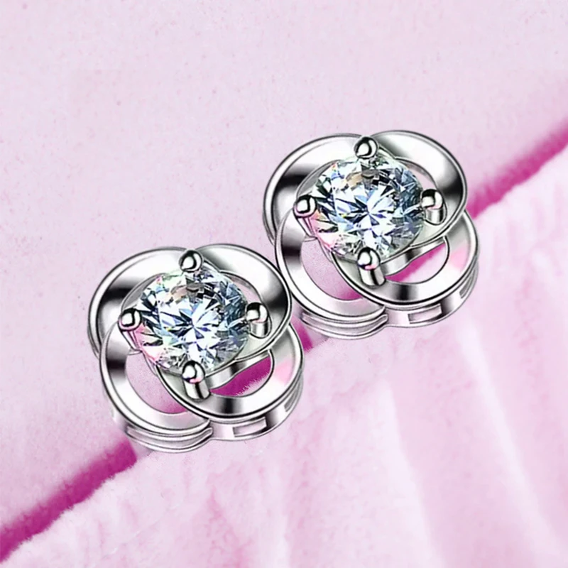 

Women's Fashion Exquisite Fashion Inlaid Zircon Round Stud Earrings Luxury All-Match Creative Inlaid Zirconium Jewelry