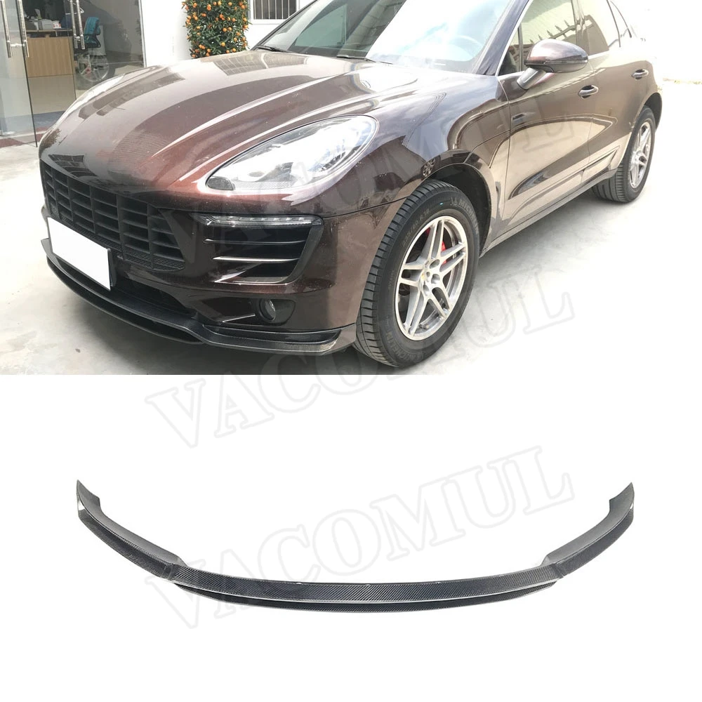 Для Porsche Macan углеродного волокна задний спойлер диффузор с светодиодный Бампер 2014