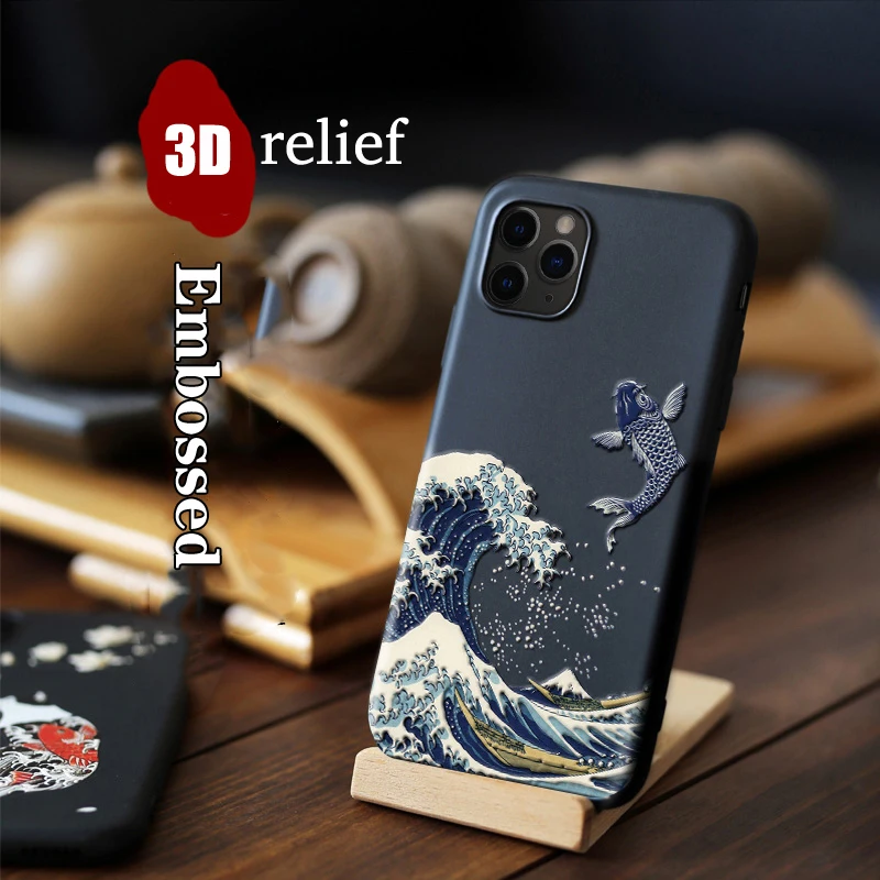 Для iPhone 11 Pro Max XR XS 10S Max X 8 7 Plus чехол 3D рельефная Матовая Мягкая задняя крышка LICOERS Официальный чехол для iPhone 11Pro чехол
