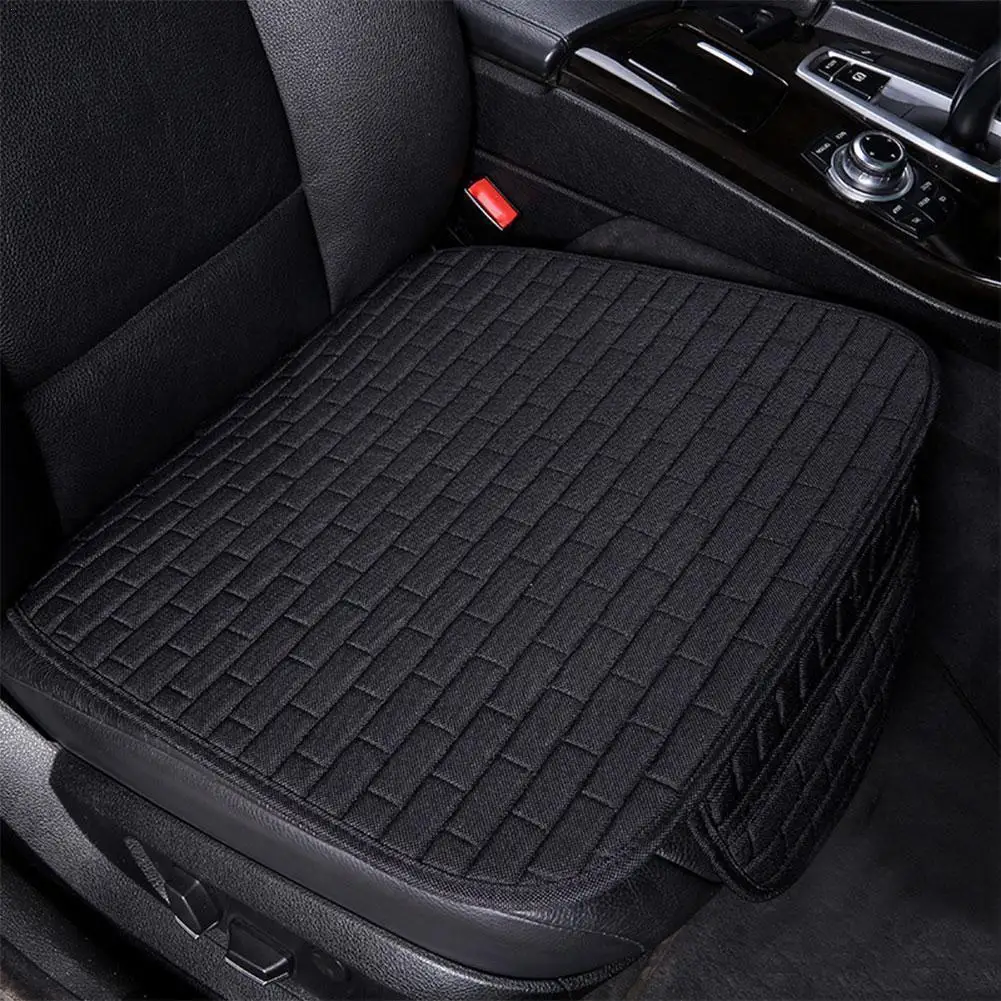 

Three-piece Car Seat Cushion Breathable Linen Ventilated Rear Seat Seat Accessories Cover and Front Protector Car M4J4