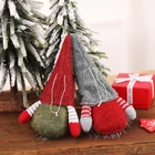 Рождественская елка, подвесное украшение, кукла, Рождественское украшение без лица, гном, Санта, подвеска для дома, подарки, подвесные украшения, товары Вечерние