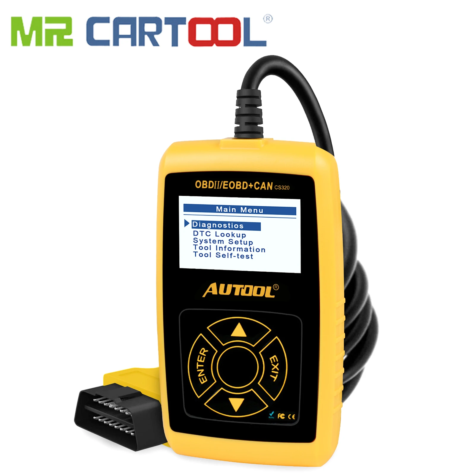 MR CARTOOL CS320 OBD2 многоязычный считыватель кодов неисправностей двигателя