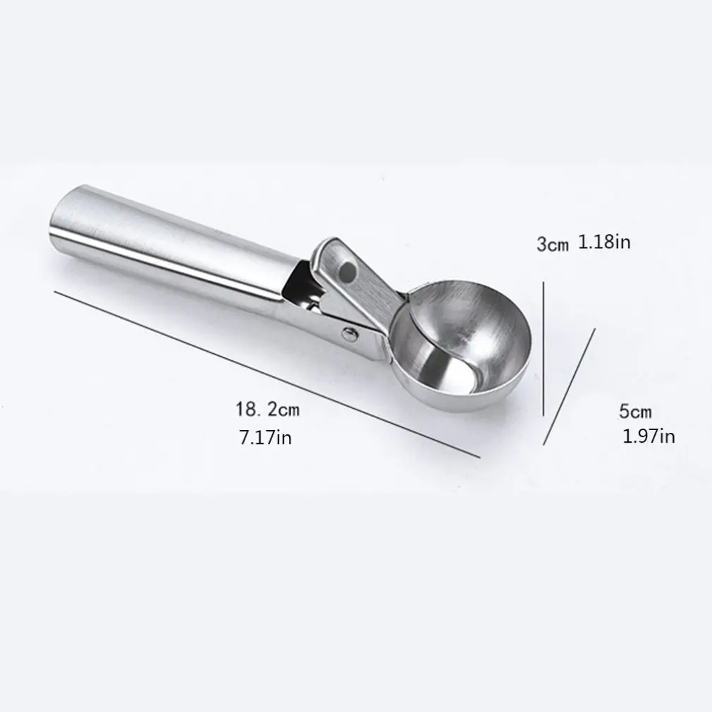 

7 Inch Stainless Steel Ice Cream Scoop Cookie Dough Scooper with Trigger Release for Watermelon, Frozen Yogurt Sorbet, Jelly