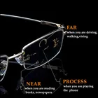 2022 металлические многофокальные очки для чтения, прогрессивные бифокальные анти-Синие лучи, защита от УФ-лучей, пресбиопические очки с полуоправой для мужчин, женщин, мужчин