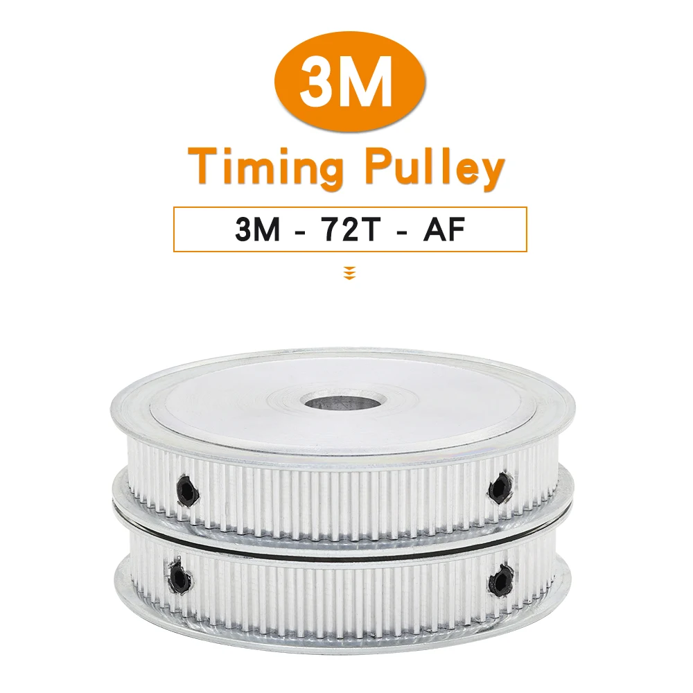 3M-72T Timing Pulley Bore Size 8/10/12/14/15/16/17/19 mm electric Motor Pulley Alloy Material For Width 10/15 mm 3M Timing Belt