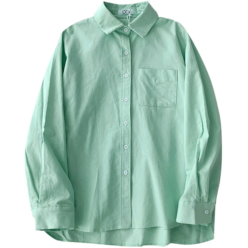 

Plus Size Clothing for Women Spring Autumn Solid Shirts Fashion Brand Blouses Turn-down Collar Hipster Ladies Tops Loose New