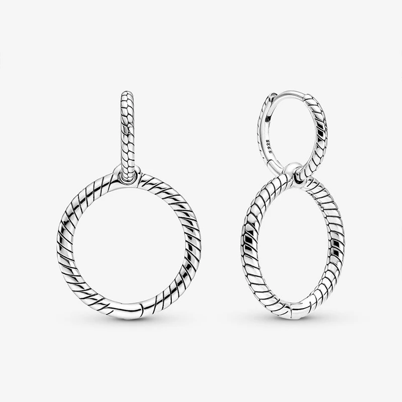 

925 Silver Hoop Earrings Women Fashion Fine Jewelry 2021 New Sterling Silver Hoop Women Earings Fine Fashion Jewelry Gift