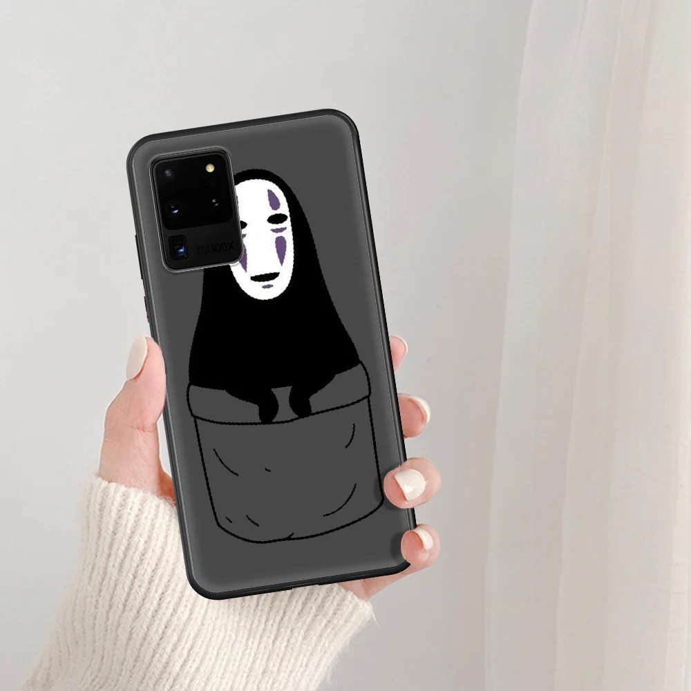 

Studio Ghibli Spirited Away Faceless man Phone Case For Samsung Galaxy Note S 8 9 10 20 Plus E Lite Uitra black Prime Pretty