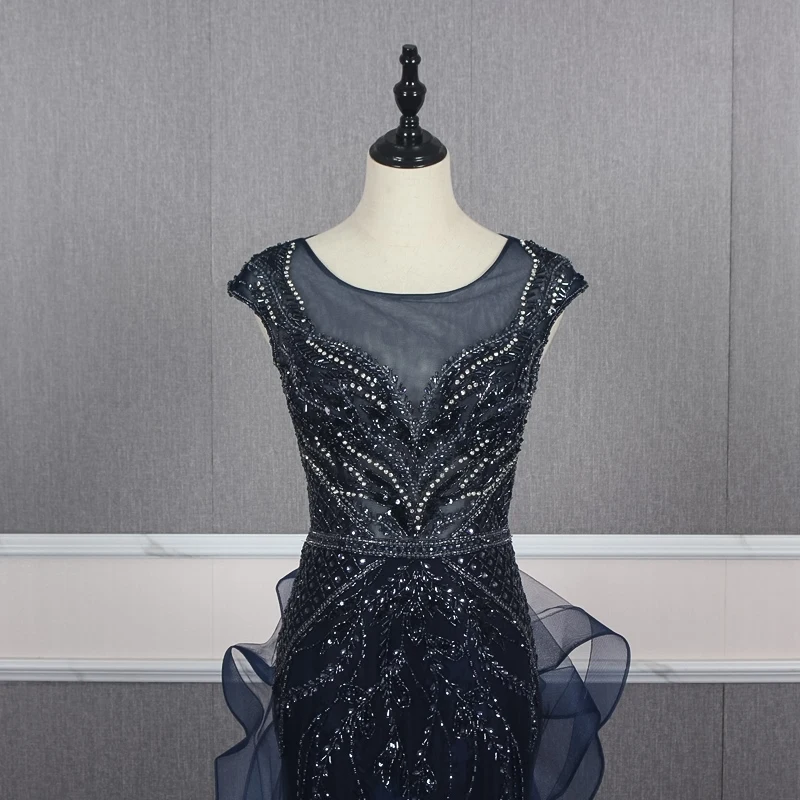 Женское вечернее платье JANCEMBER длинное с о вырезом и рукавом крылышком на молнии