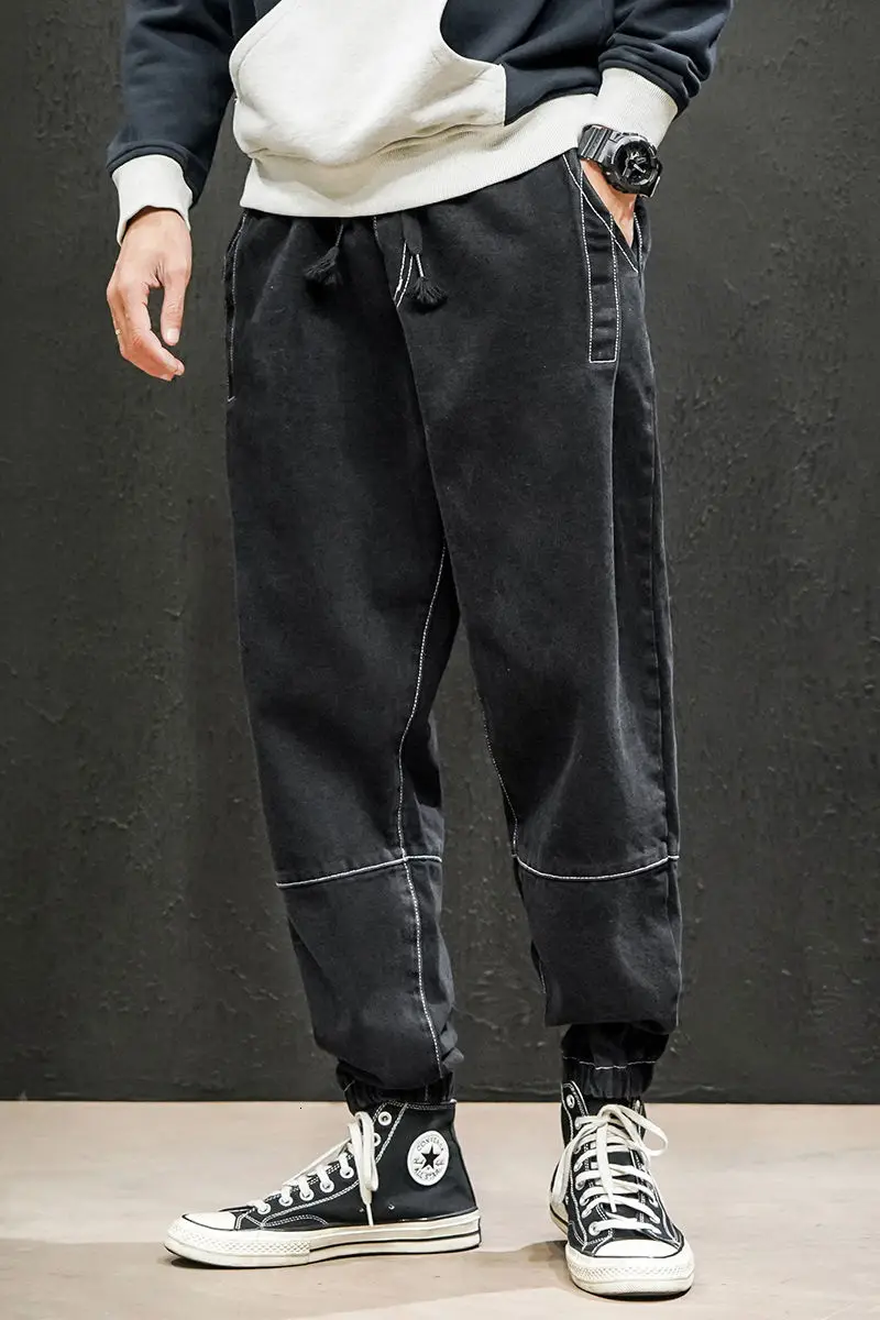 

Autumn new all-match loose ankle-tied jeans 301B-K320-P55