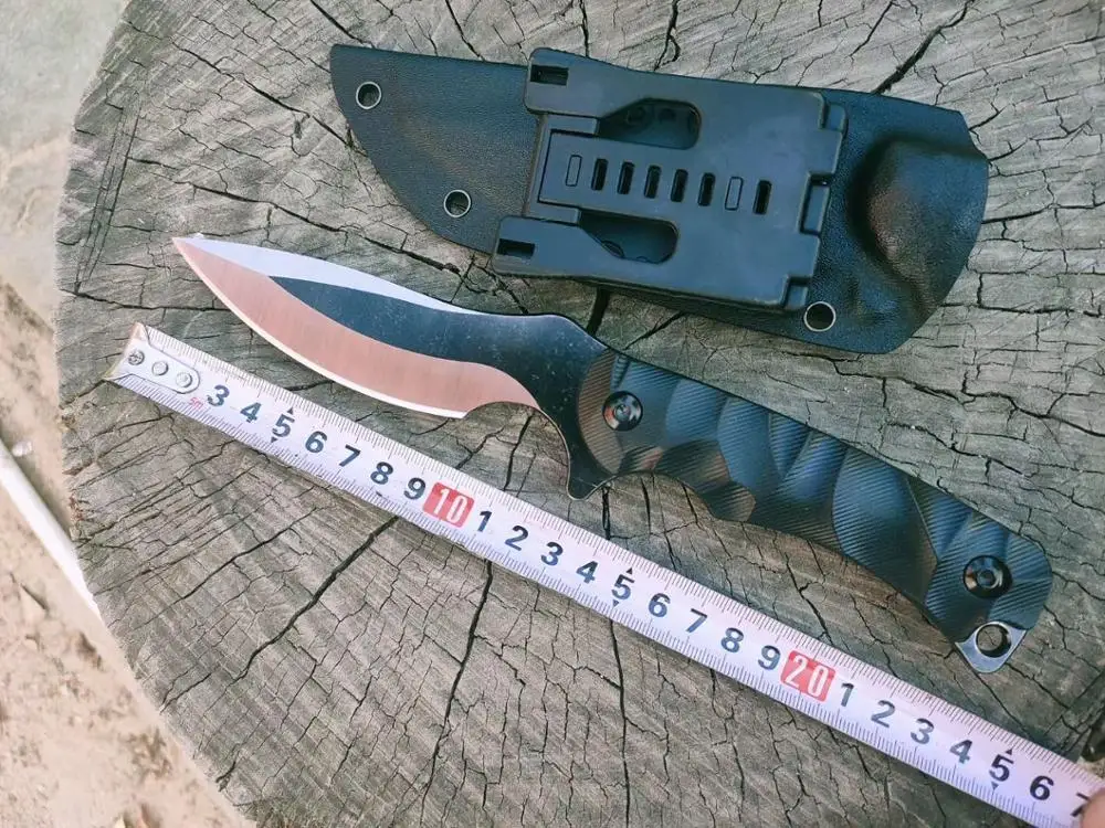 Популярный нож с фиксированным лезвием Stonewash 3cr13mov лезвие черный G10 рукоятка
