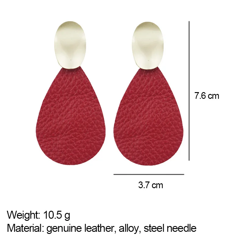 Женские серьги капельки M & G из натуральной кожи|Серьги-подвески| |