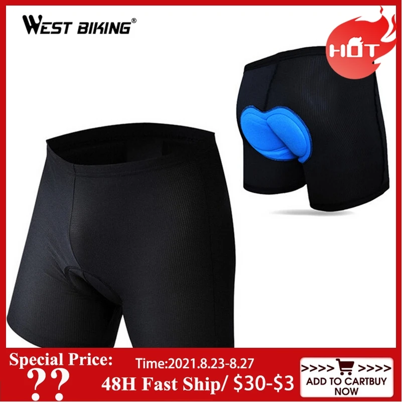 WEST BIKING брендовые Дизайнерские мужские велосипедные боксеры с гелевыми 3D