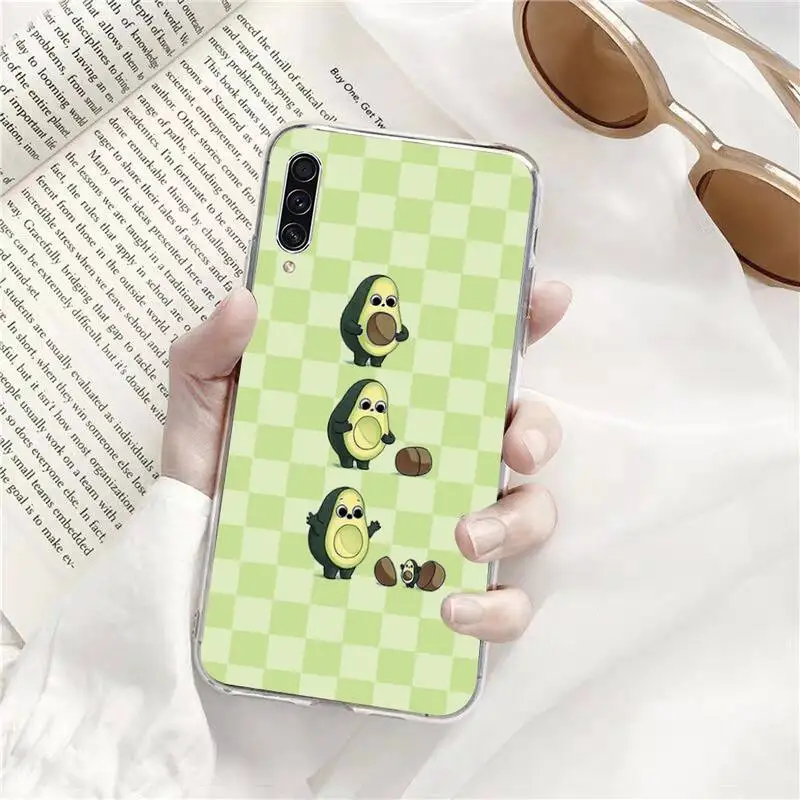 

Avocado cute cartoon fruit Phone Case Transparent For Samsung Galaxy A71 A21s S8 S9 S10 plus note 20 ultra