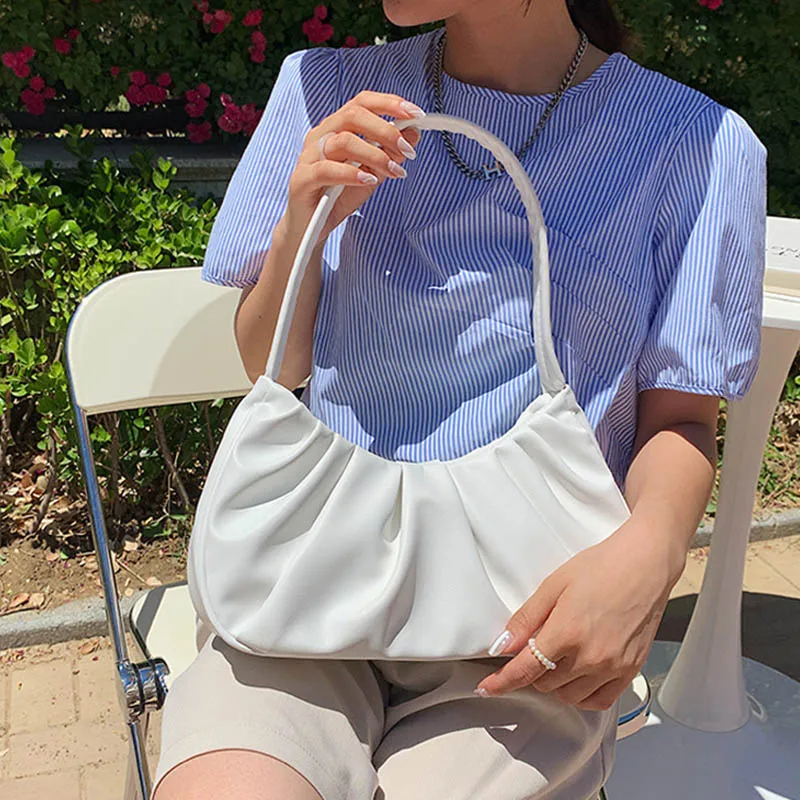 

2021 Летние Новые Стильные Простые складные сумки на плечо, модная женская сумка на плечо, высококачественные Повседневные Сумки из искусств...