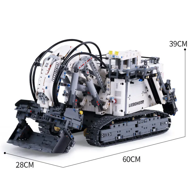 DHL техники автомобиль игрушки совместим с 42100 Liebherr R 9800 двигатель экскаватора кран комплект комплекты детской рождественской игрушки конструкторных блоков, Детские кубики