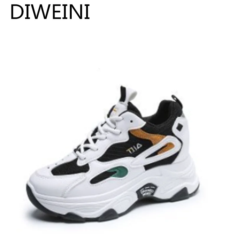 

2021 New Spring Women's Sneakers Fashion Lace-up Comfortable Vulcanized Shoes Women's Casual Sneakers Platform Shoes for Woman