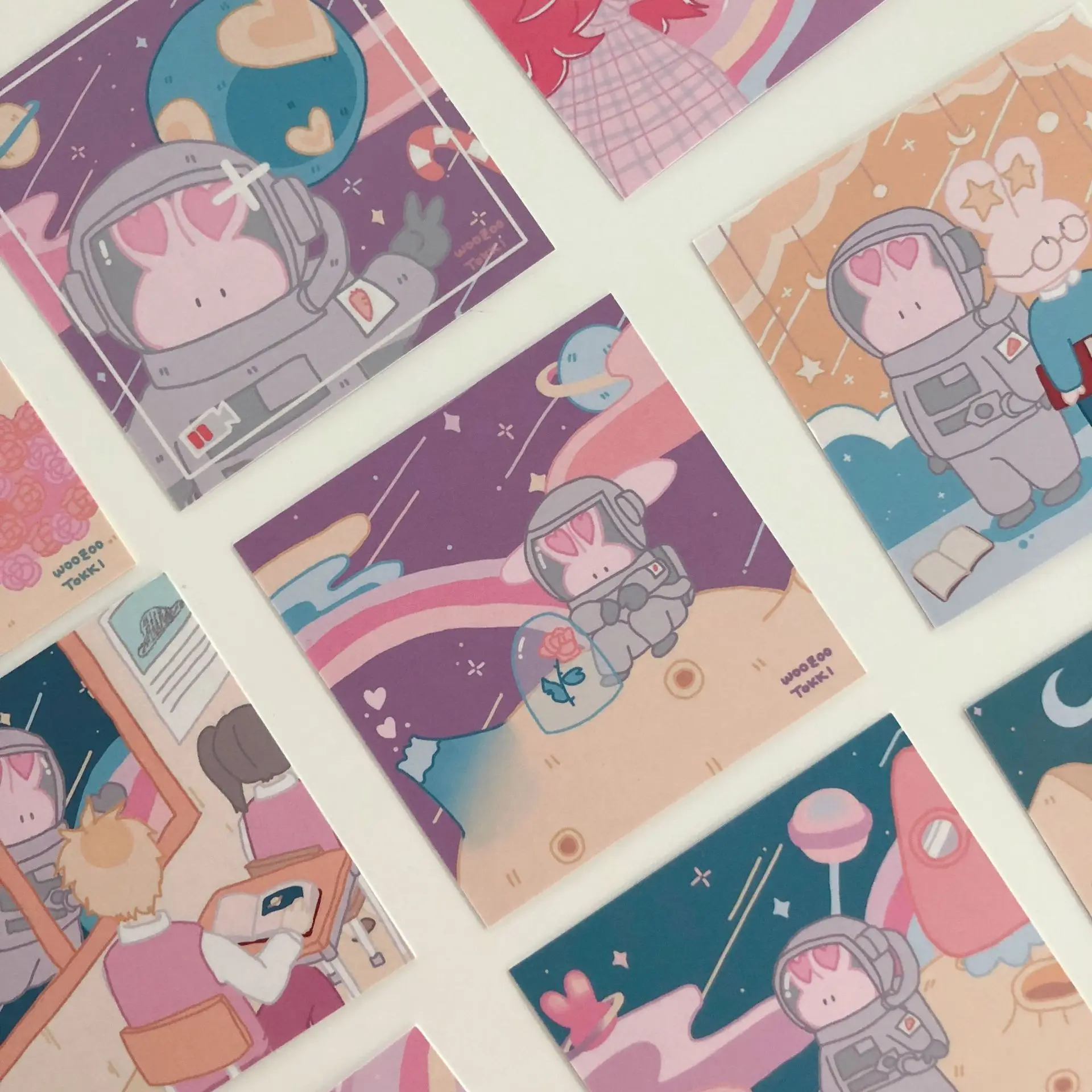 9 листов декоративные открытки с изображением симпатичного астронавта и