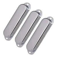 3pcs chrome metal sealed st strat guitar pickup covers 3 closed single coil pickup cover for stratocaster