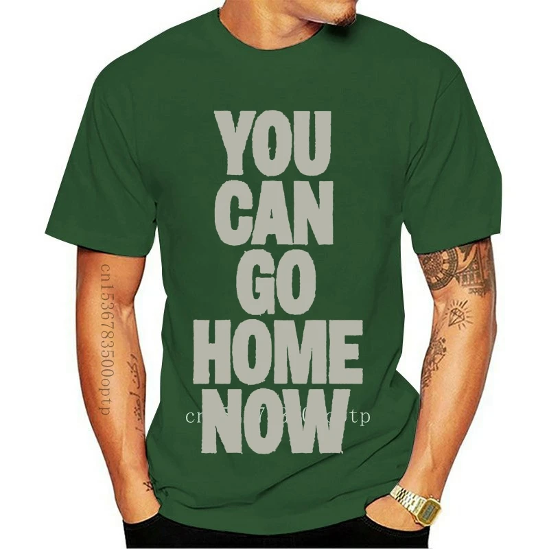 

Удобная мужская футболка с надписью «You Can Go Home Now», 034733