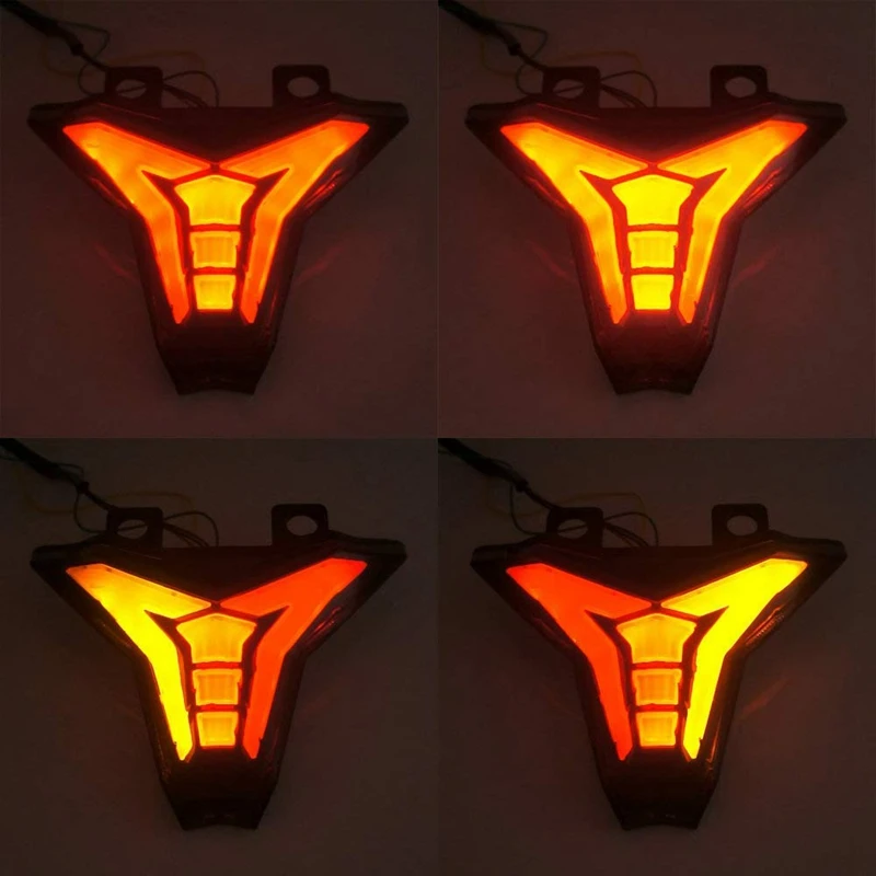 Мотоцикл светодиодный задний светильник s тормозной рулевое управление сигнала