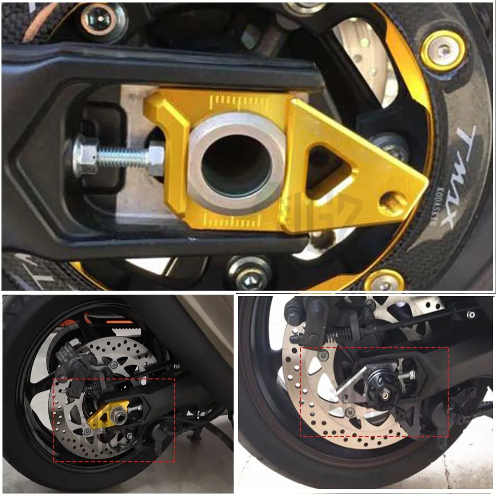 Пара натяжителей цепи шпинделя для заднего моста с ЧПУ мотоциклов Yamaha Tmax 530 FZ8