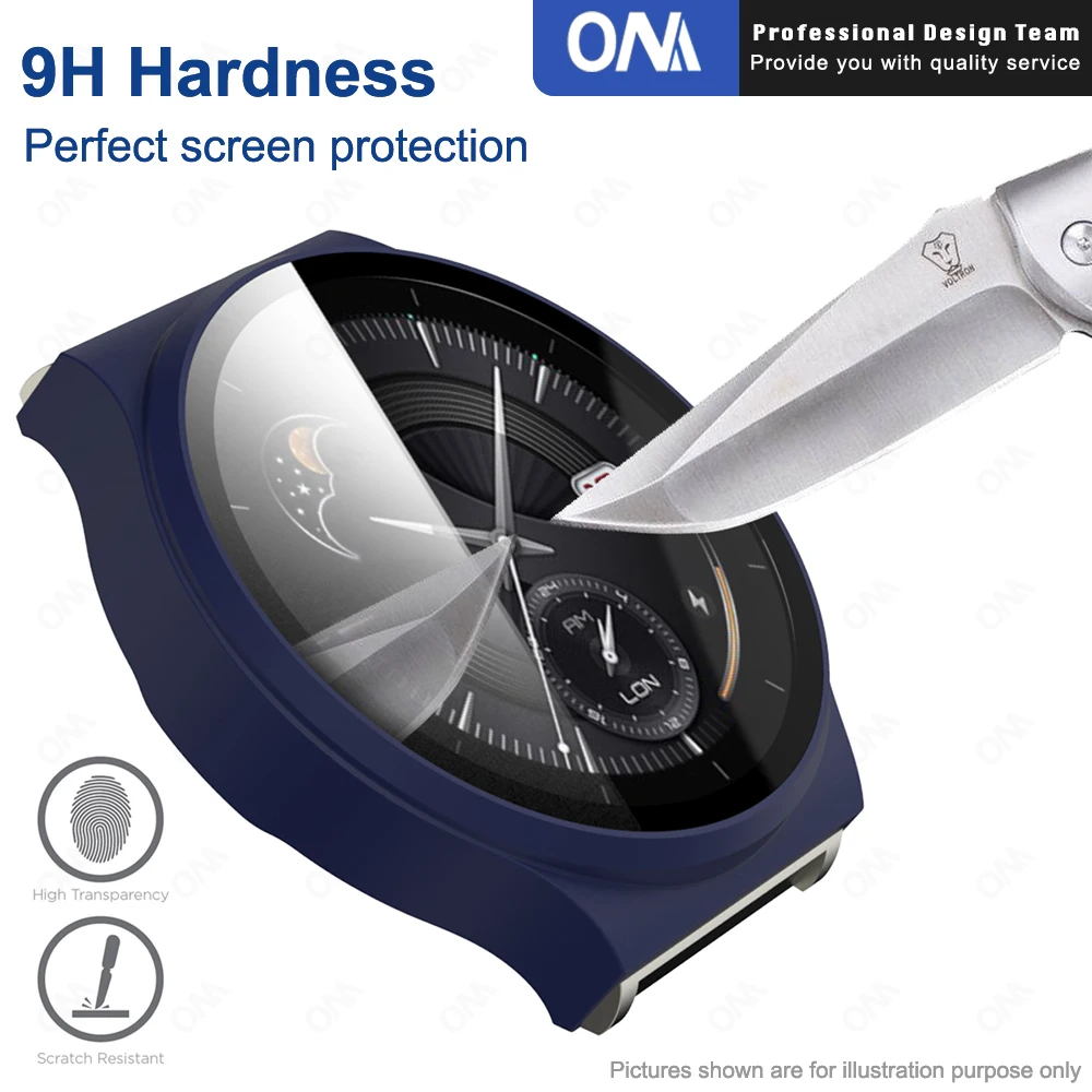 Матовый чехол для Huawei Watch GT 2 Pro Бампер с закаленным стеклом Smartwatch 9H Защита экрана