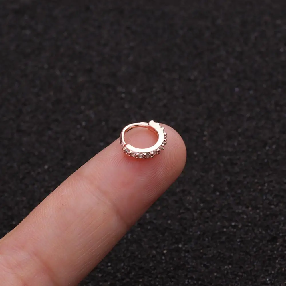 Body Piercing Hanger Clip On Earrings For Women/Men Small Hoop Ear Bone Tiny Nose Ring Girl aretes ear hoops | Украшения и
