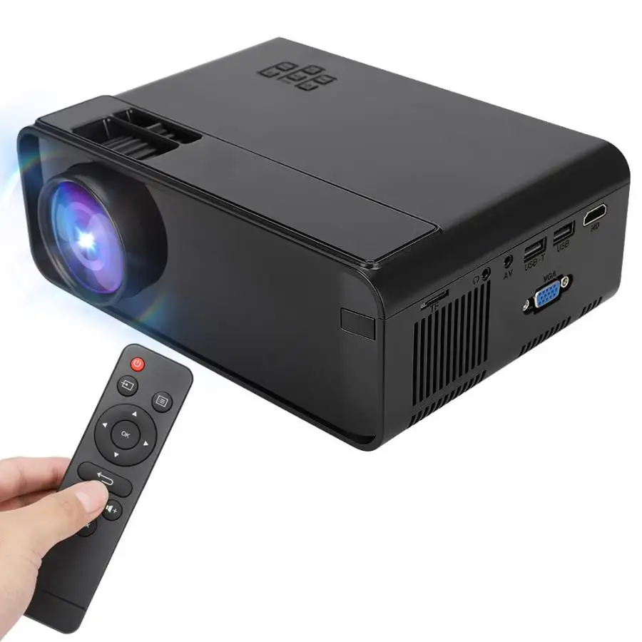 Mini HD Dual USB HDMI 1080P светодиодный мультимедийный проектор proyectores de cine en red/blue 3D sinema sistemi