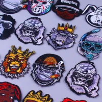 punk orangutan sets patch iron on patches for clothes skull patch on clothes embroidered patches for clothing applique stickers