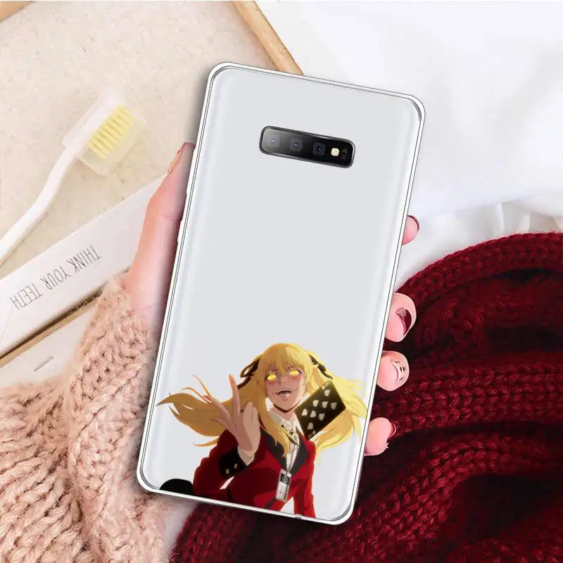 

Japanese Anime Kakegurui Jabami Yumeko Phone Case Transparent for samsung A 21s 50 71 S 8 9 20 20fe note 10 20 ultra plus