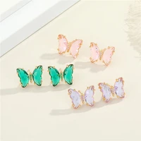 bellahydiary korean fashion butterfly stud earrings earstud street style cute butterfly stud earrings for women jewelry sd83