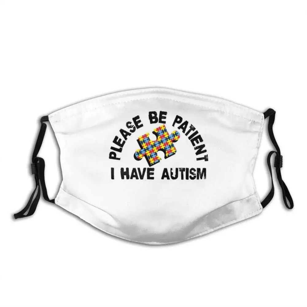 

Будьте терпеливы, у меня есть осведомленность об аутизме, маска на лицо учителя с фильтром, осведомленность об аутизме, говорят об аутизме