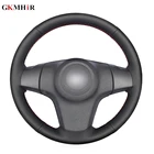 Искусственная кожа черная чехол рулевого колеса автомобиля для Chevrolet Niva 2009-2017 (3-спицевая) Vauxhall Corsa (D) Opel Corsa (D)