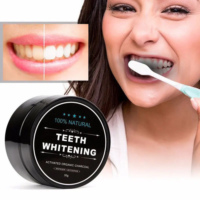 

Nature Activated Charcoal Teeth Whitening Powder Teeth Stain Remover for Oral Hygiene Care Eliminate Bad Breath ZGOOD