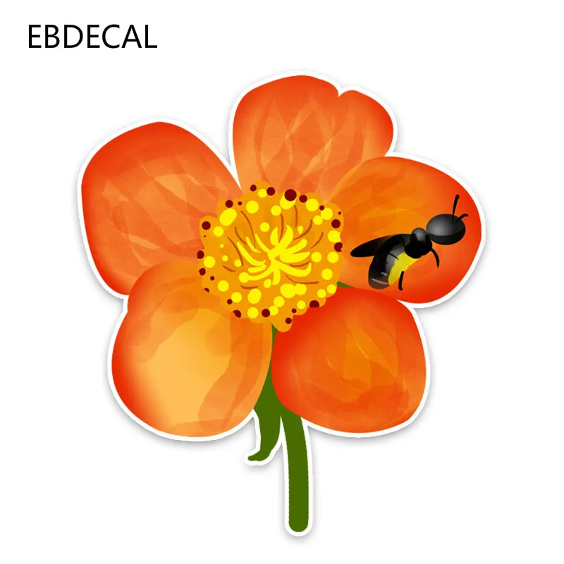 EBdecal интересные пчелы и гибискуса для Авто/задний фонарь/окно/внутренний внешний