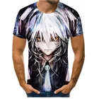 Футболка мужская с 3D-принтом, модная уличная одежда в стиле хип-хоп с рассекающим призраком, свободная и удобная ткань, с круглым вырезом, в стиле аниме