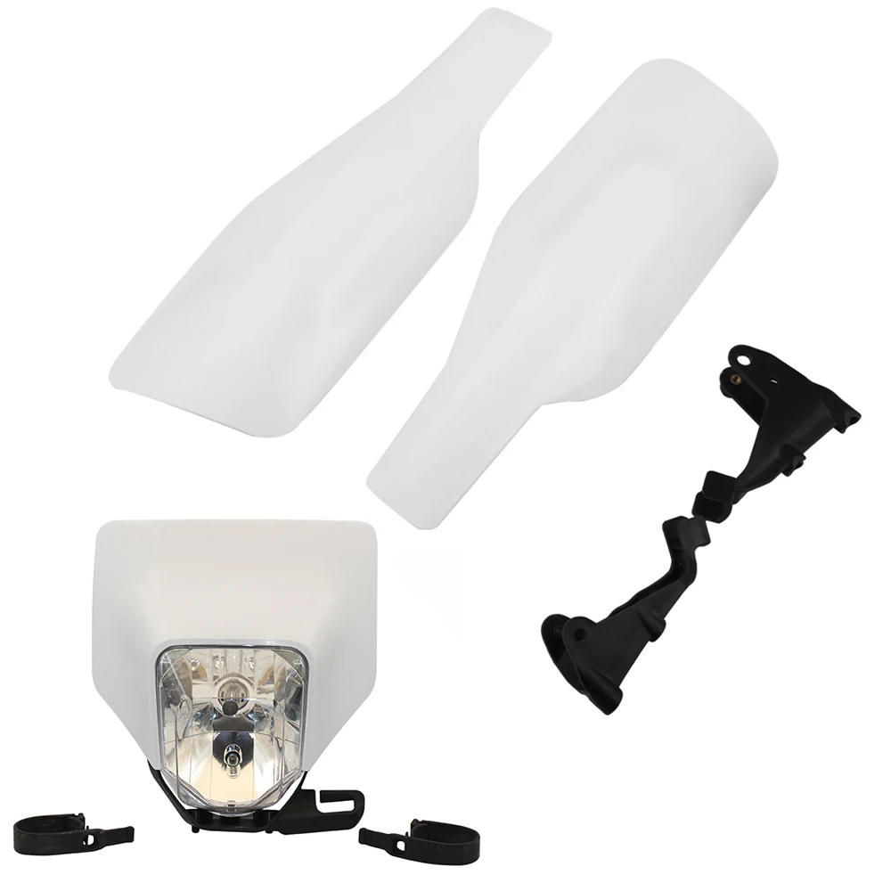 Белый мотоцикл рука гвардии H4 фар светодиодный налобный фонарь для Husqvarna FC TC FE TE FX