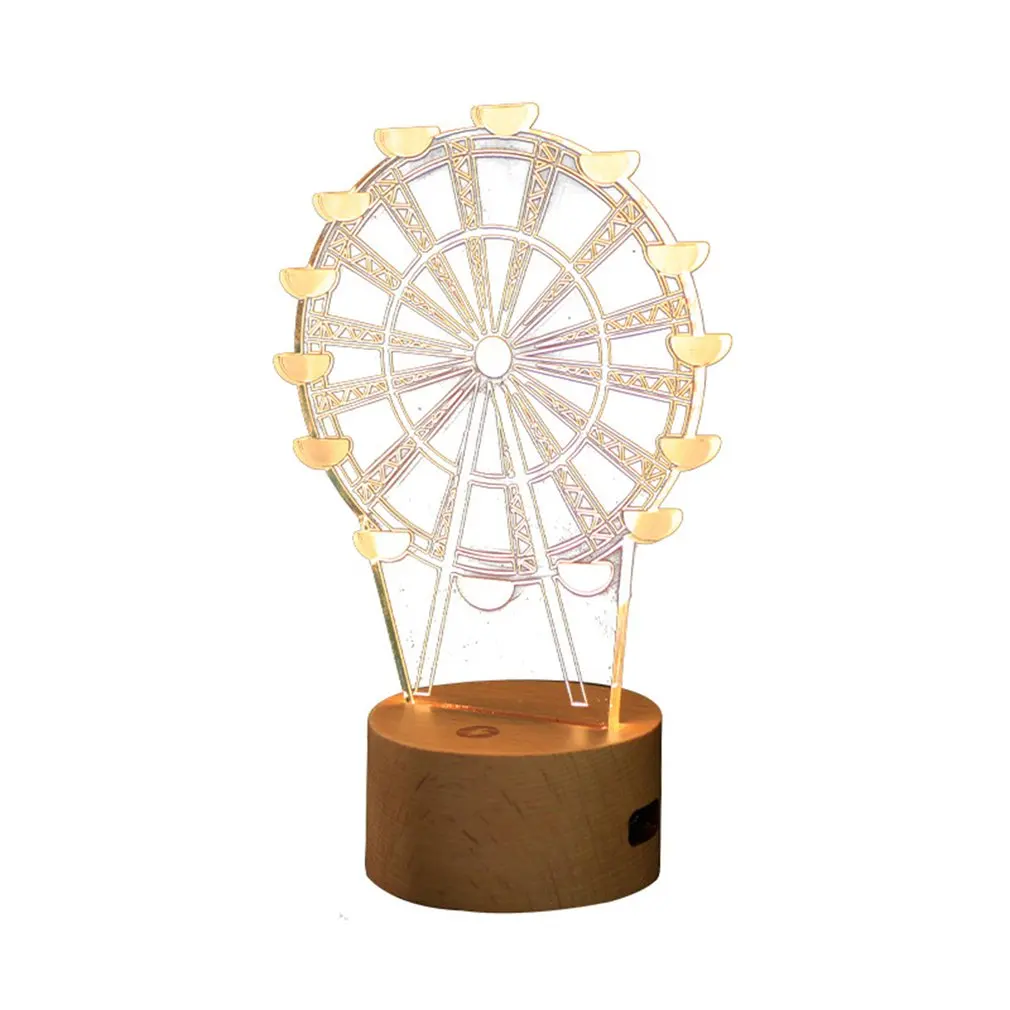 

Nordic Minimalist Ferris Wheel Small Table Lamp 3D Night Light Living Room Decoration Birthday Gift Christmas Gift
