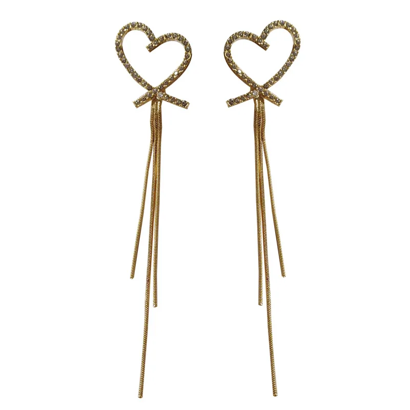 S925 игла женские серьги металлическое сердце высокое качество кристалл с мульти