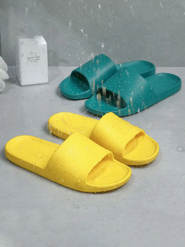 

Bathroom Shower Slippers For Women Summer Soft Sole High Quality Beach Casual Shoes Female Couple Indoor Home House Pool Slipper